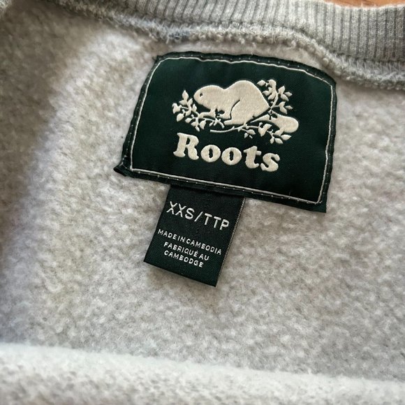 ⛷ Roots SKI Sweatshirt Womens XXS Crew Neck Long Sleeve Gray Pullover EEUC - Picture 3 of 5